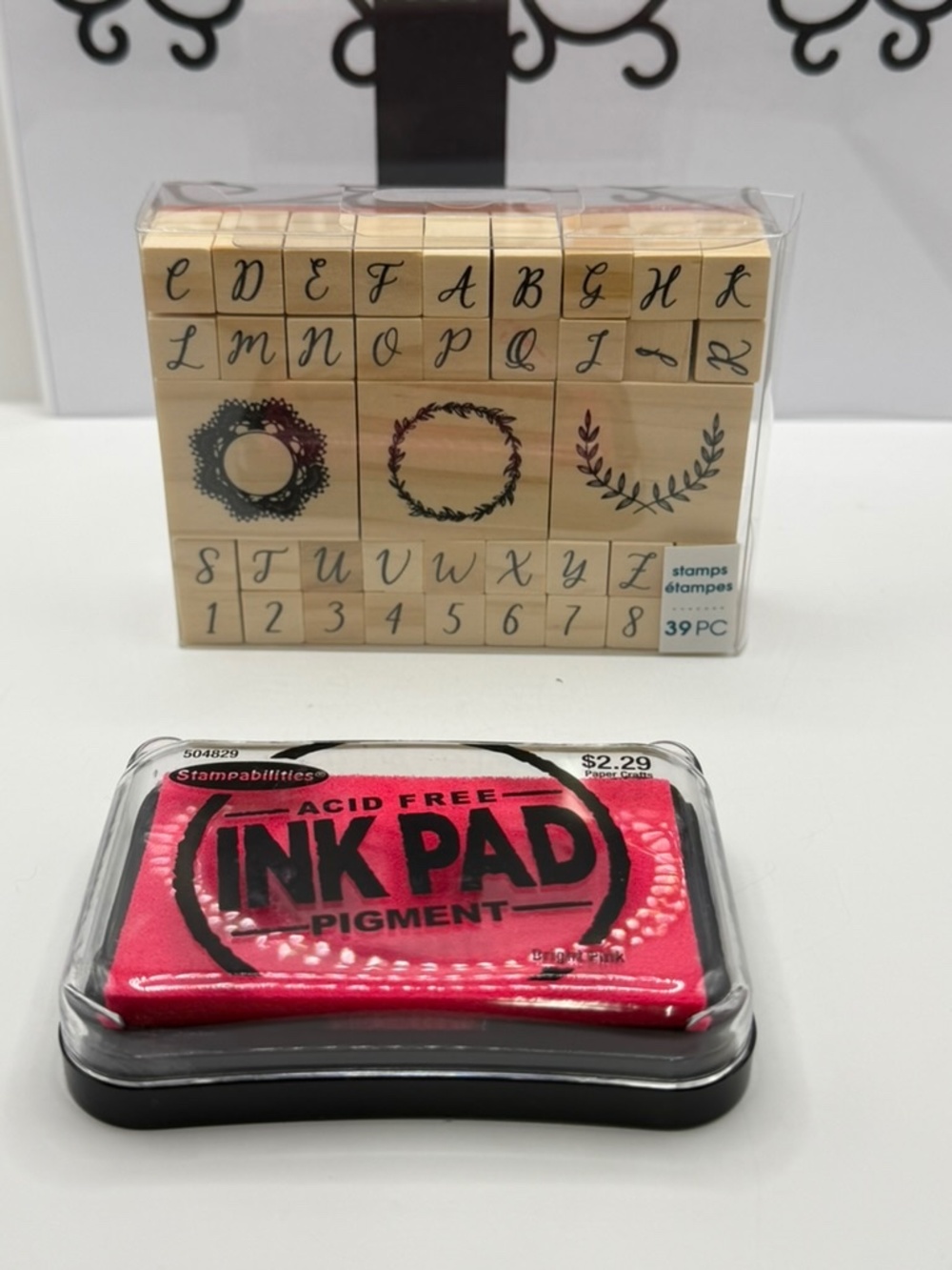 Stamp set 39 pc with stamp pad